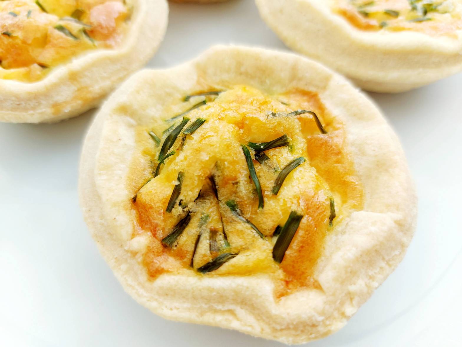 Mini Cheese and Chive Quiches